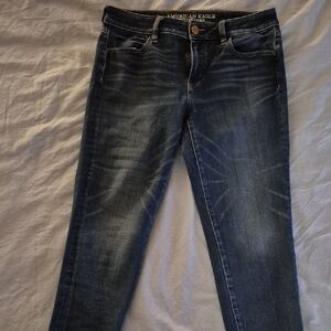 American Eagle Outfitters Women's Dark Blue Skinny Jeans